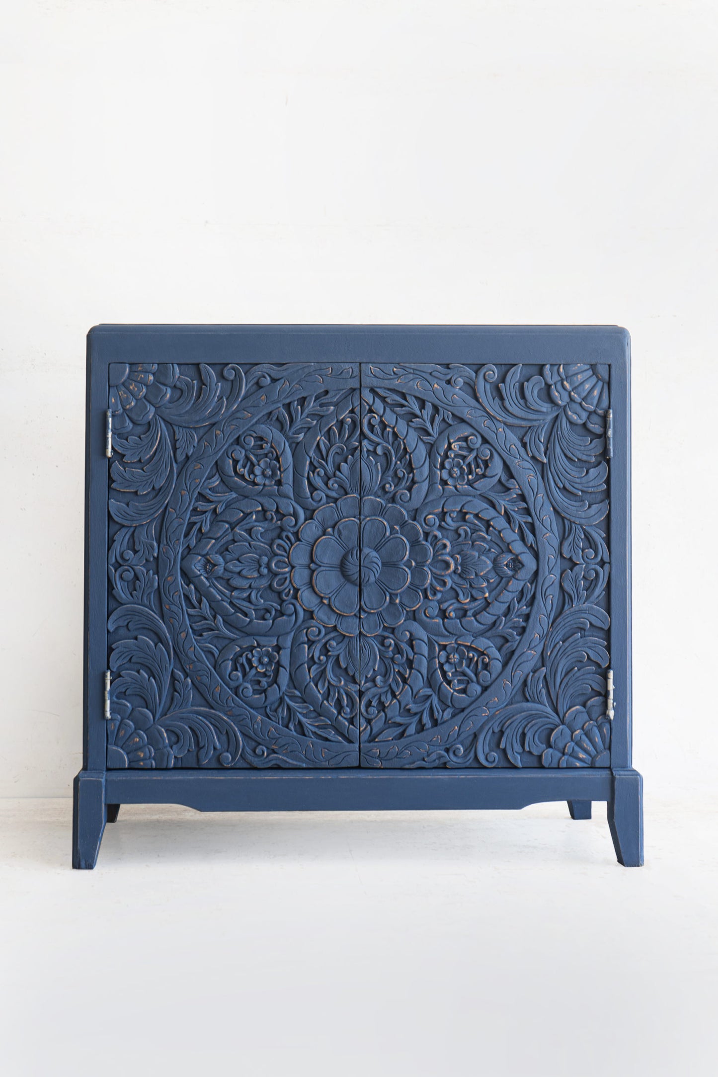 Indigo Carved Cabinet